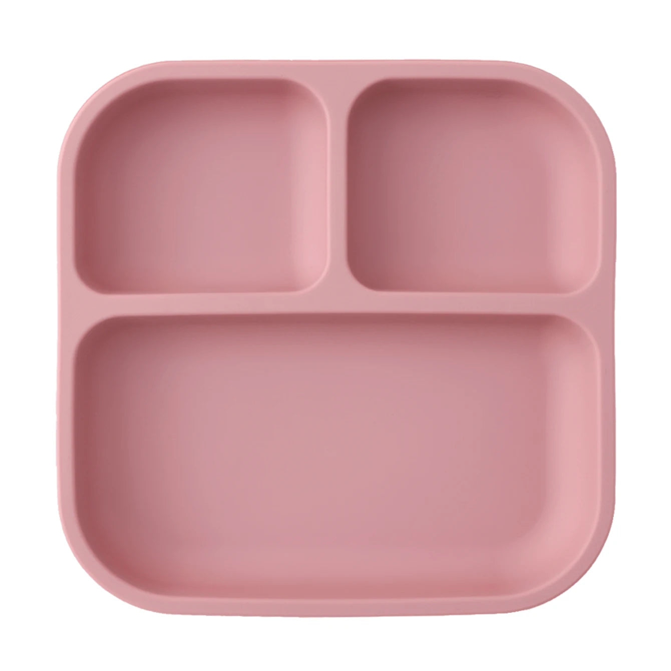 Prato Infantil em Silicone com 3 Divisórias, Antiderrapante e Seguro para Bebés