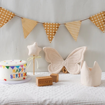 Conjunto Butterfly - Asas de Borboleta, Coroa e Varinha Mágica