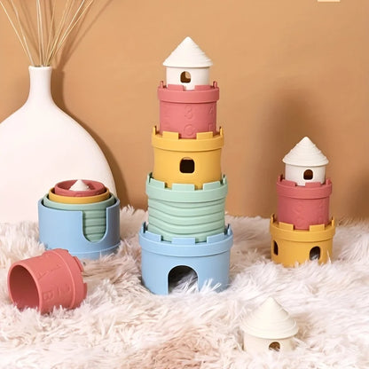 Torre de Copos Empilháveis – Castelo em Silicone