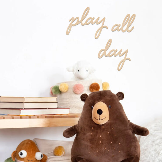 Play All Day - lettering madeira