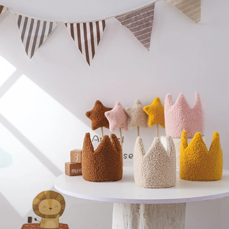 Let's Make – Conjunto de festa de aniversário com coroa, varinha mágica e faixa Tassel