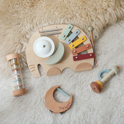 Instrumentos musicais em madeira - kit Montessori sensorial e educativo