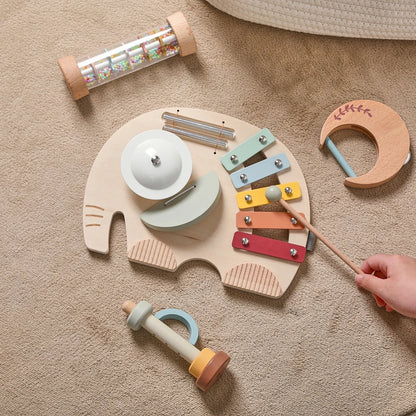 Instrumentos musicais em madeira - kit Montessori sensorial e educativo