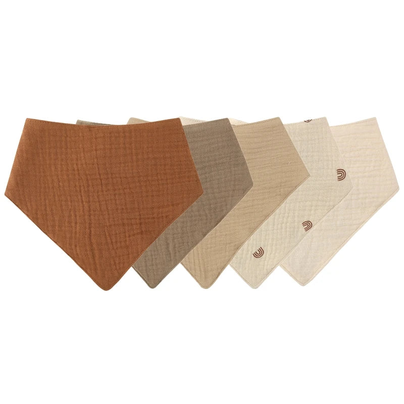 Bandana de bebé em algodão - kit triangular absorvente e ajustável