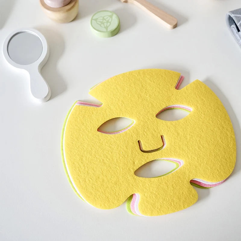 Kit de brincadeira em madeira – spa e maquilhagem com máscara facial