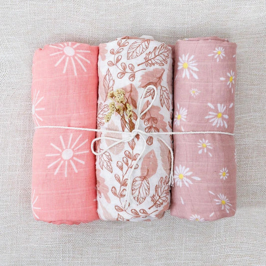 Swaddles – Conjuntos de 3 fraldas 100% algodão