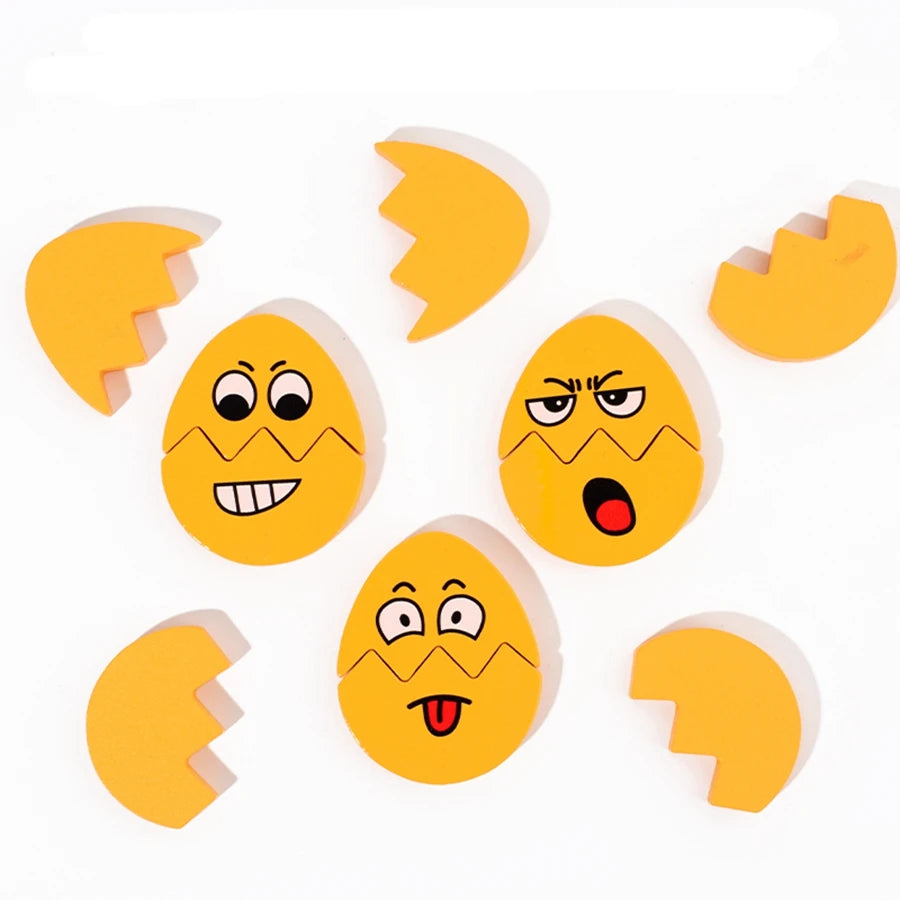 Jogo das emoções em ovos – Quebra-cabeças de expressão facial