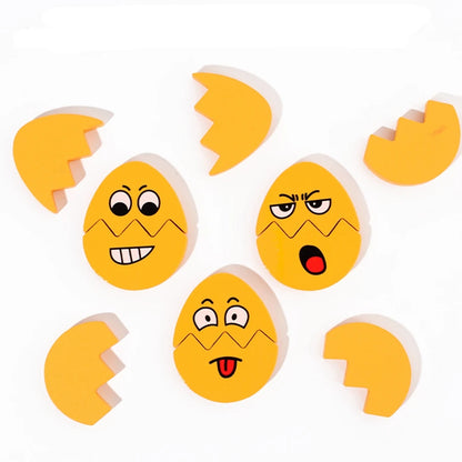 Jogo das emoções em ovos – Quebra-cabeças de expressão facial