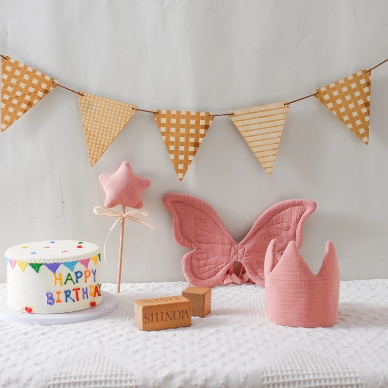 Conjunto Butterfly - Asas de Borboleta, Coroa e Varinha Mágica