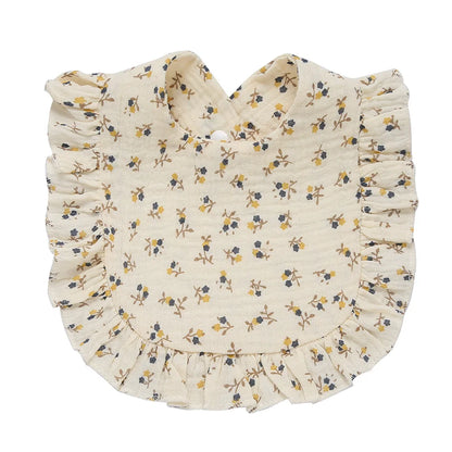 Conjunto de 5 babetes em algodão com folhos