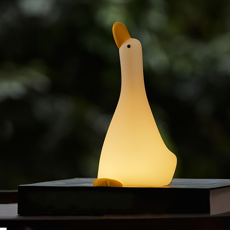 Candeeiro Infantil Patinho em Silicone, Luz LED Regulável