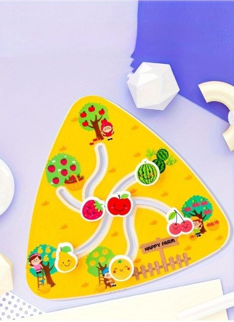 Labirinto Educativo em Madeira - Frutinhas Felizes