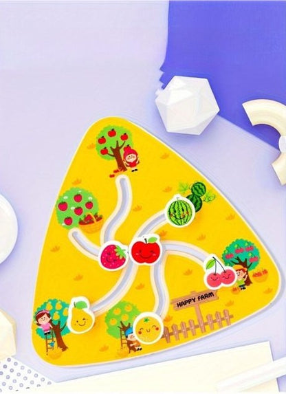 Labirinto Educativo em Madeira - Frutinhas Felizes