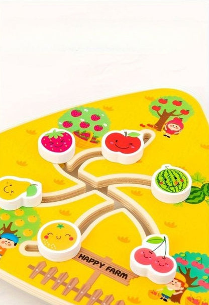 Labirinto Educativo em Madeira - Frutinhas Felizes